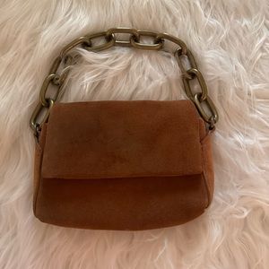 Free People Suede Mini Bag with Chain